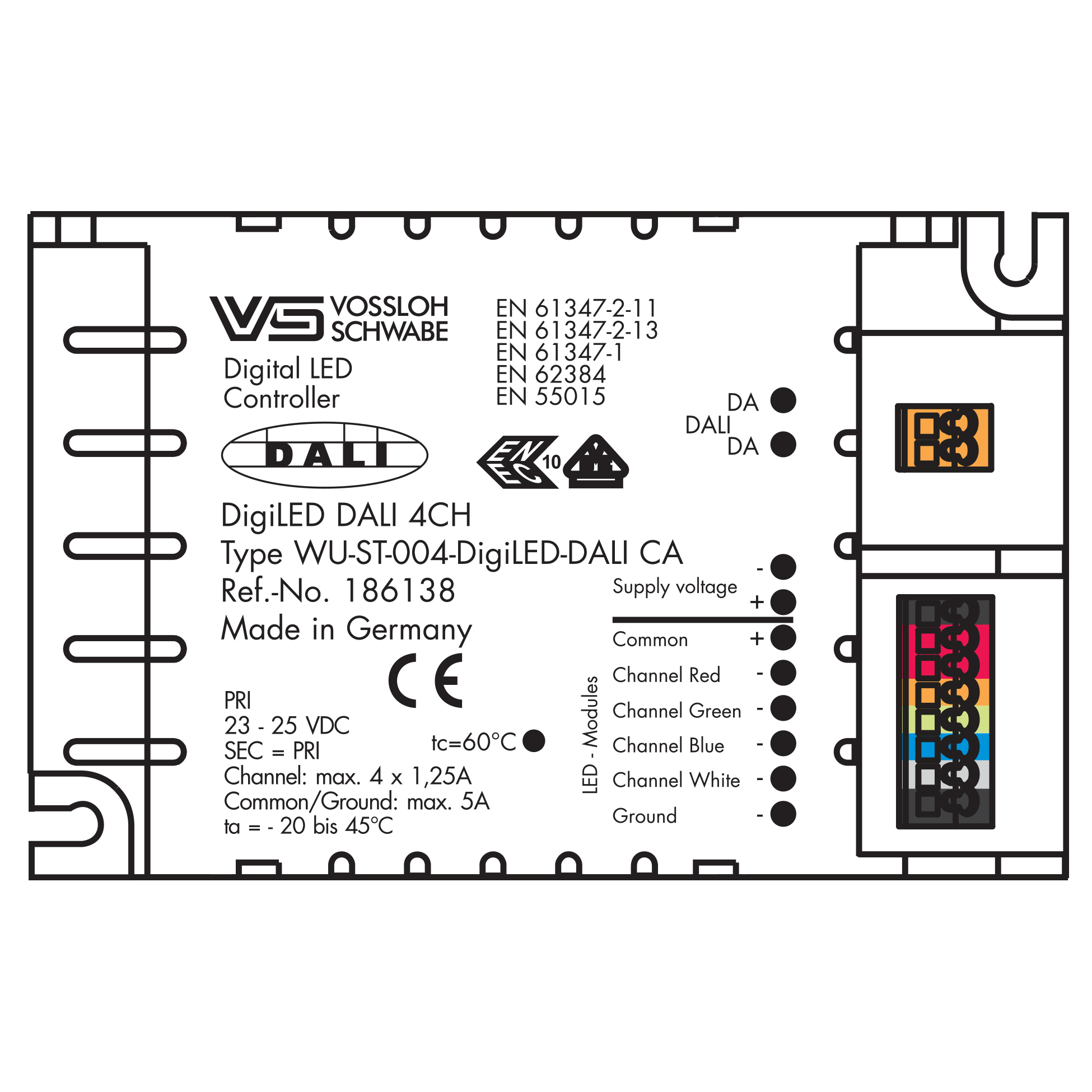 FLOS DALI Master Interface Dimmable RGB — Interfaz de Control 5P