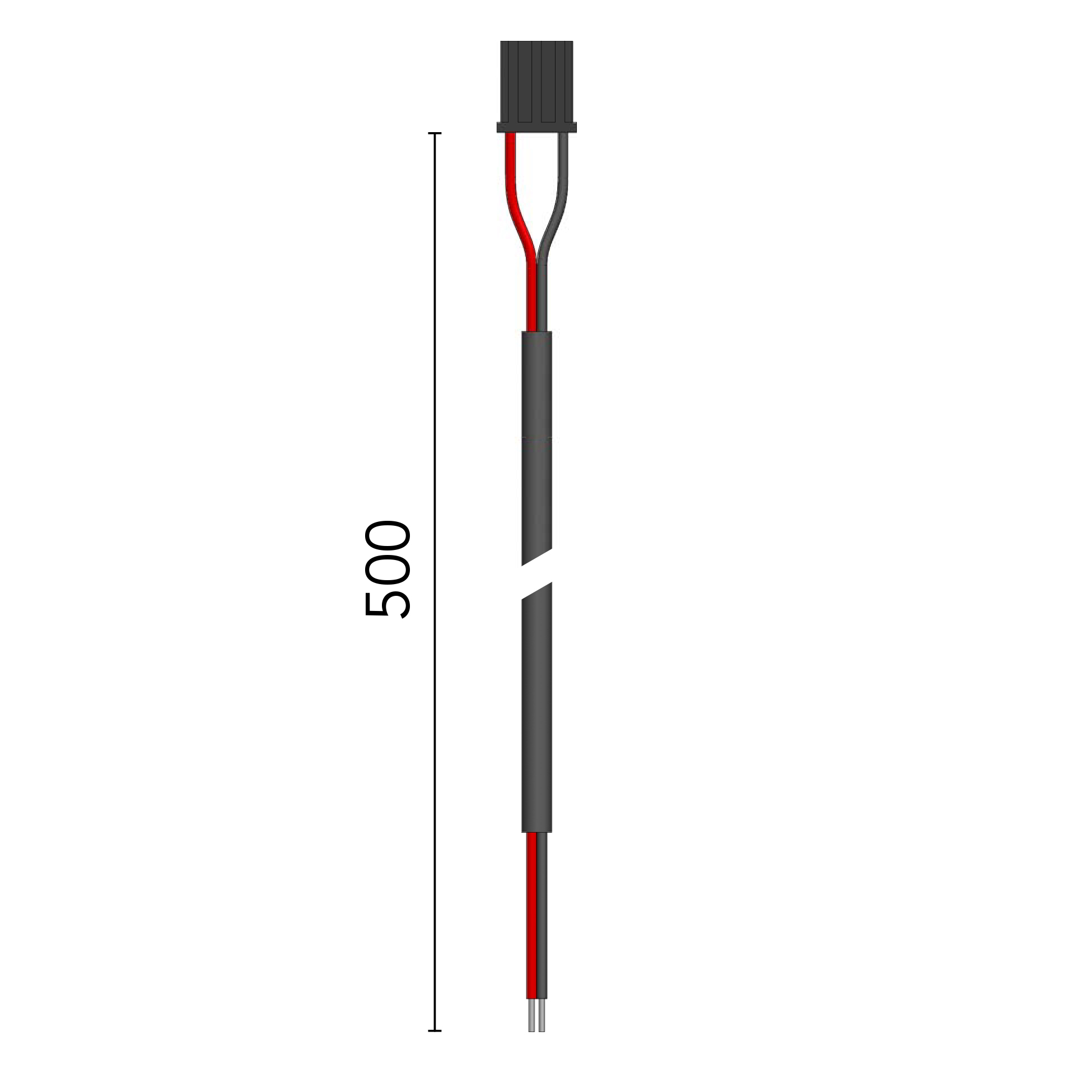 FLOS Architectural Wiring 500mm — Cable de alimentación para módulos LED (Negro)