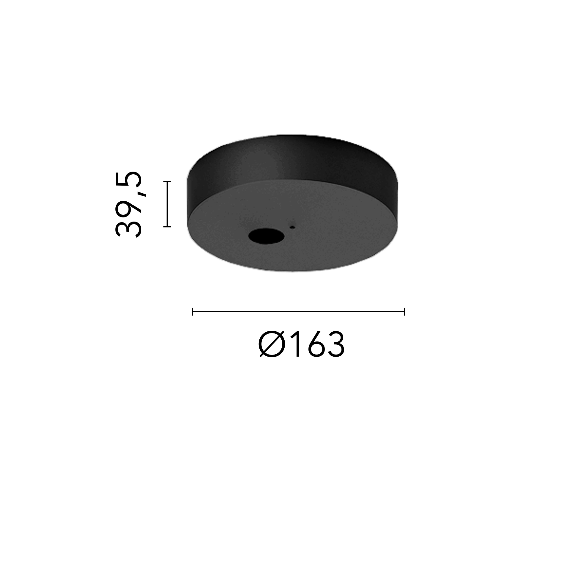 FLOS Architectural Rosette IP20 — Rosetón de Alimentación (Negro)