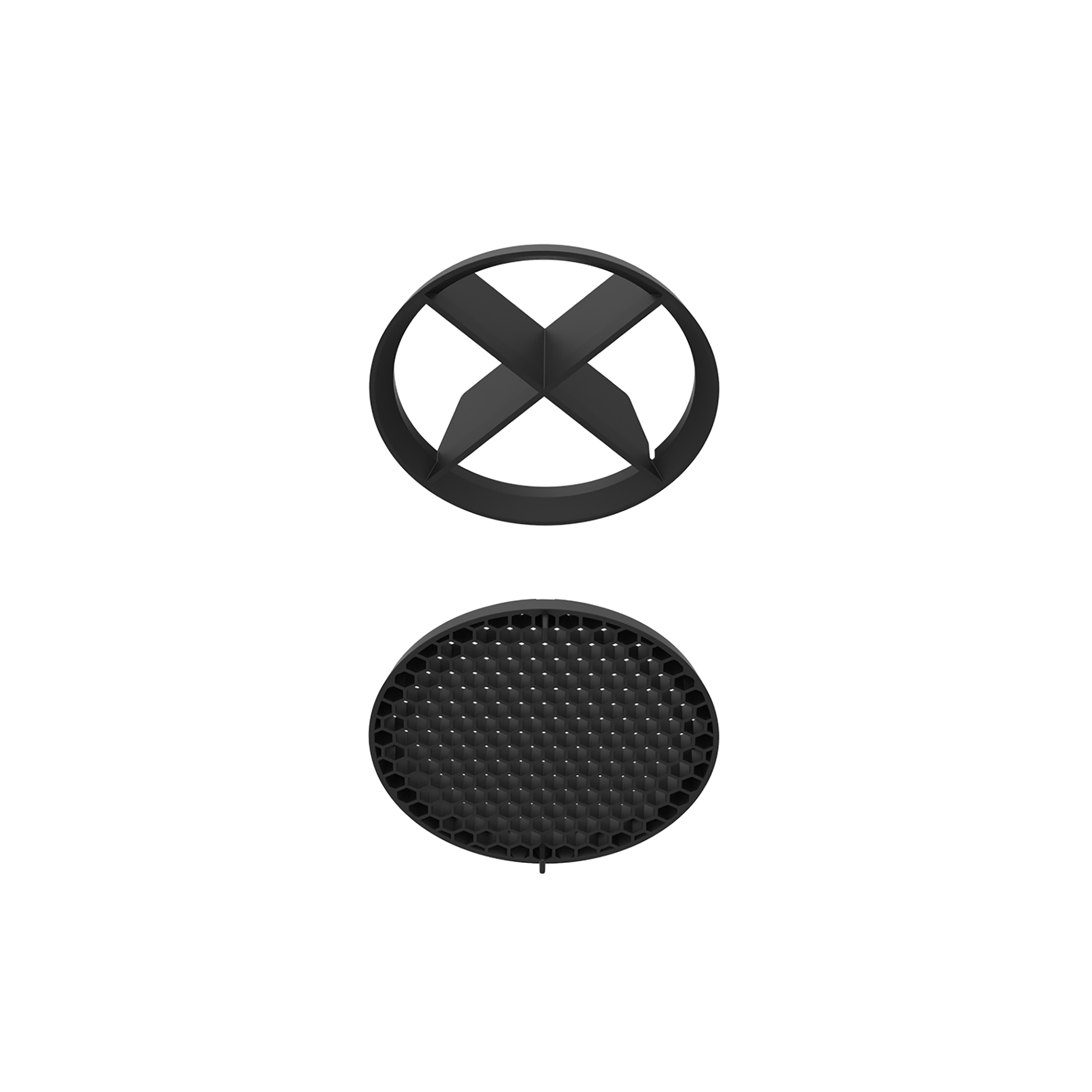 FLOS Architectural Honeycomb y Cruceta Bon Jour 90 — Cilindro de Apantallamiento (Negro)