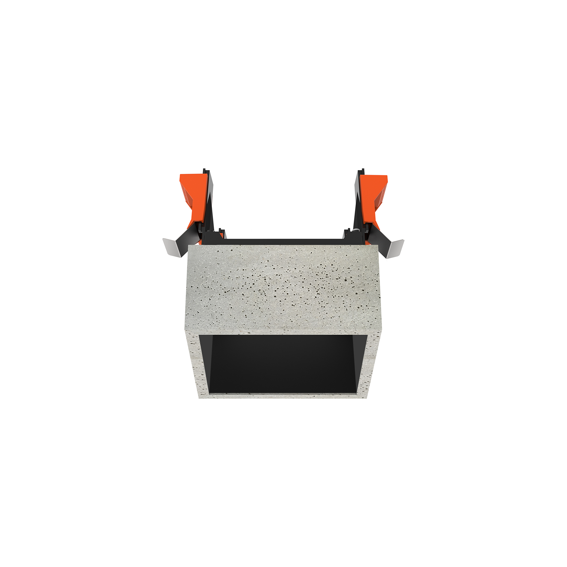 FLOS Architectural Johnny 120 Semi-Recessed 1L Square — Empotrable (Hormigón)