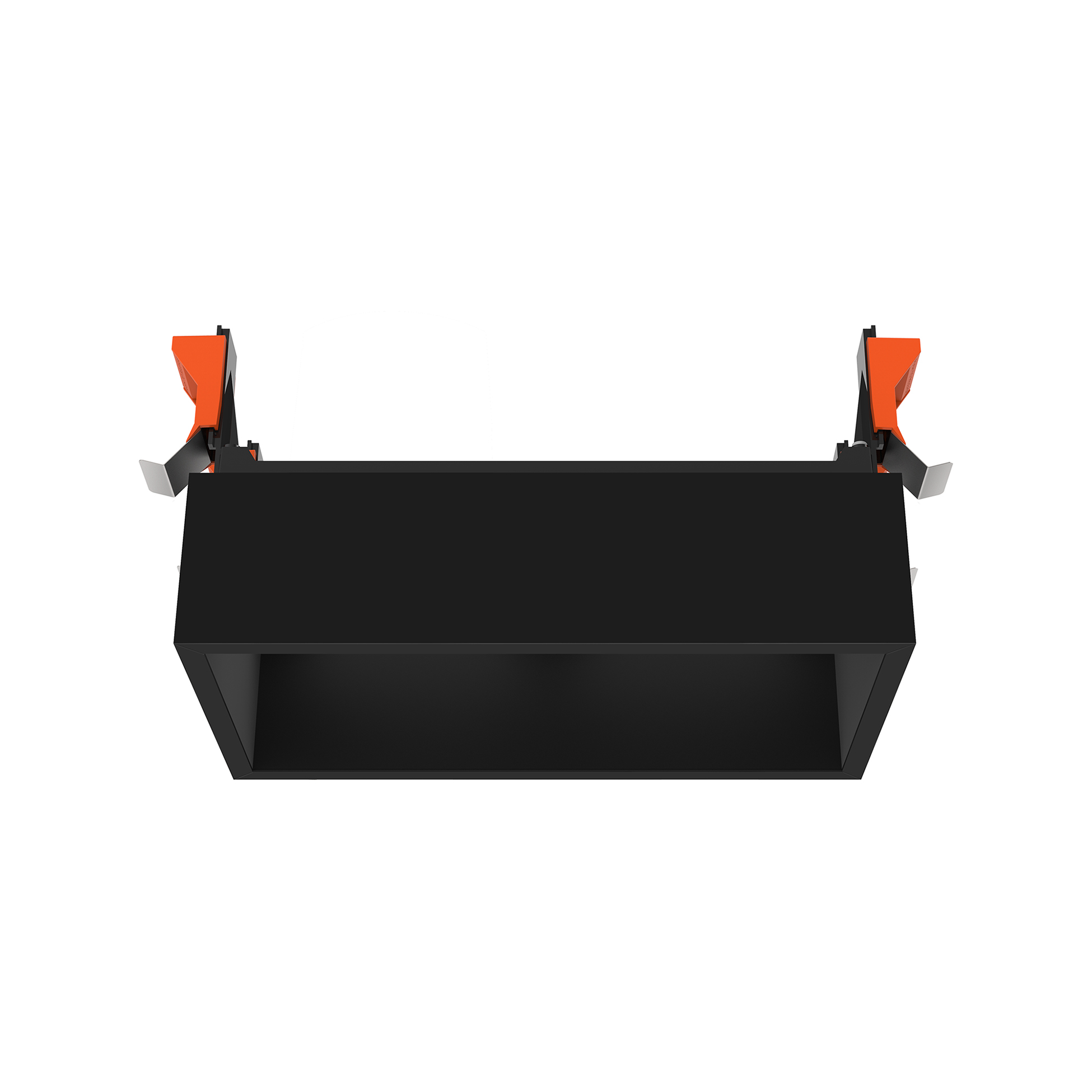 FLOS Architectural Johnny 120 Semi-Recessed 2L — Empotrable LED Marco Cuadrado Negro