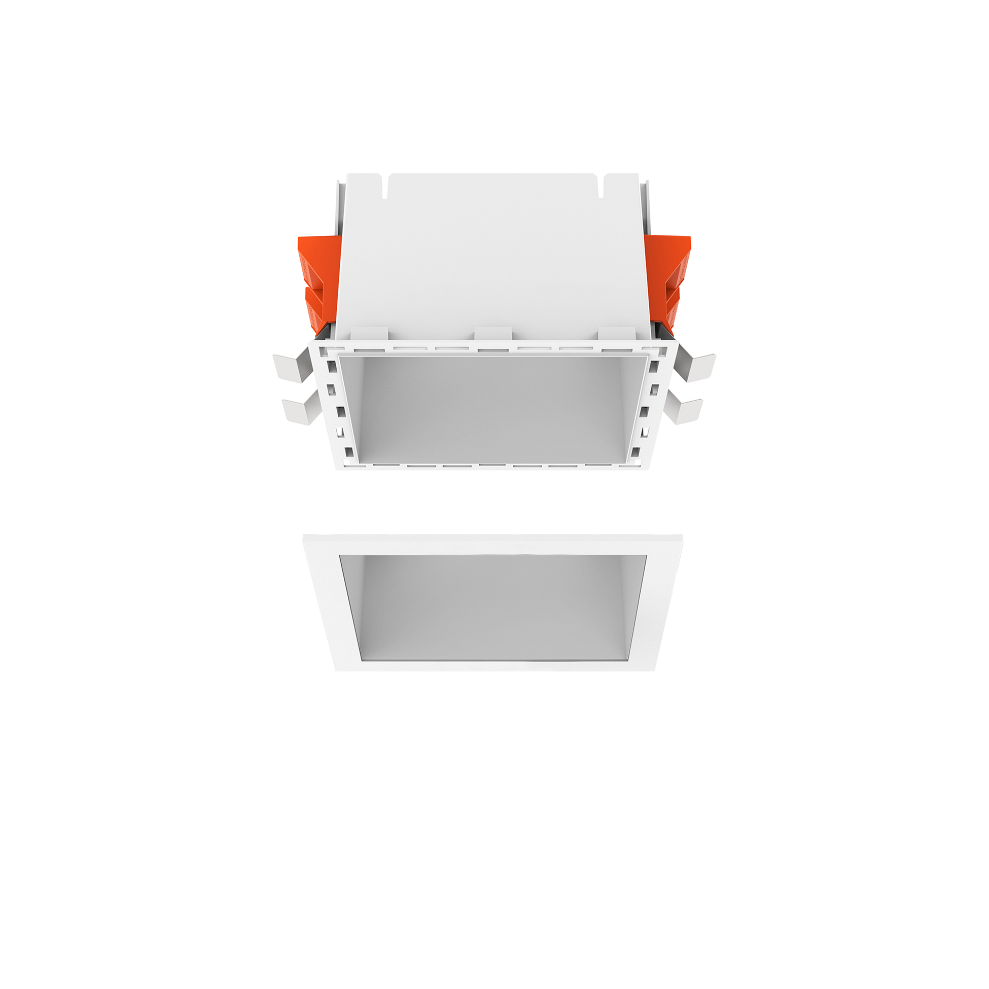 FLOS Architectural Johnny 120 Square 1L — Empotrable Marco Universal (Blanco)