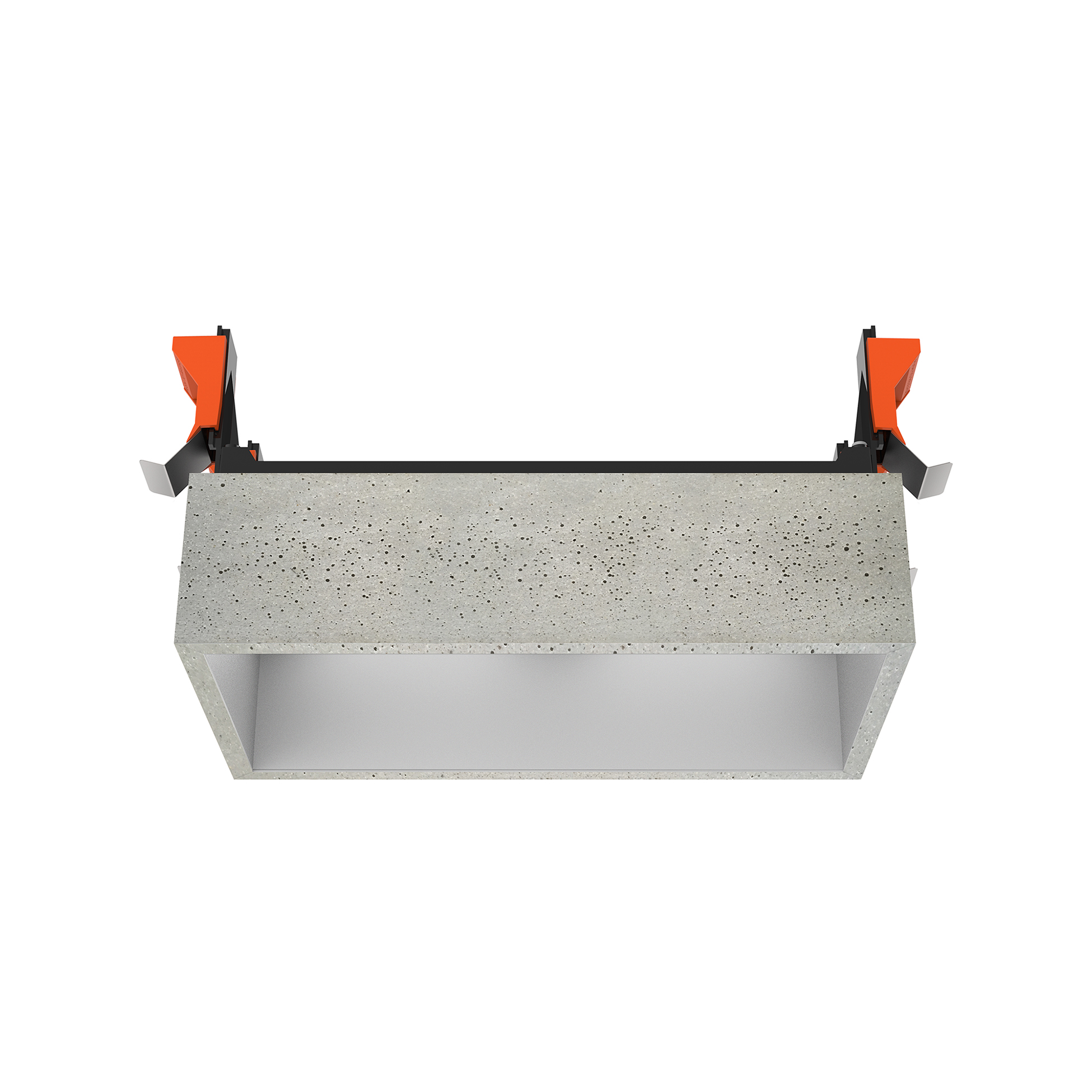 FLOS Architectural Johnny 120 Semi-Empotrable 2L Cuadrado Hormigón