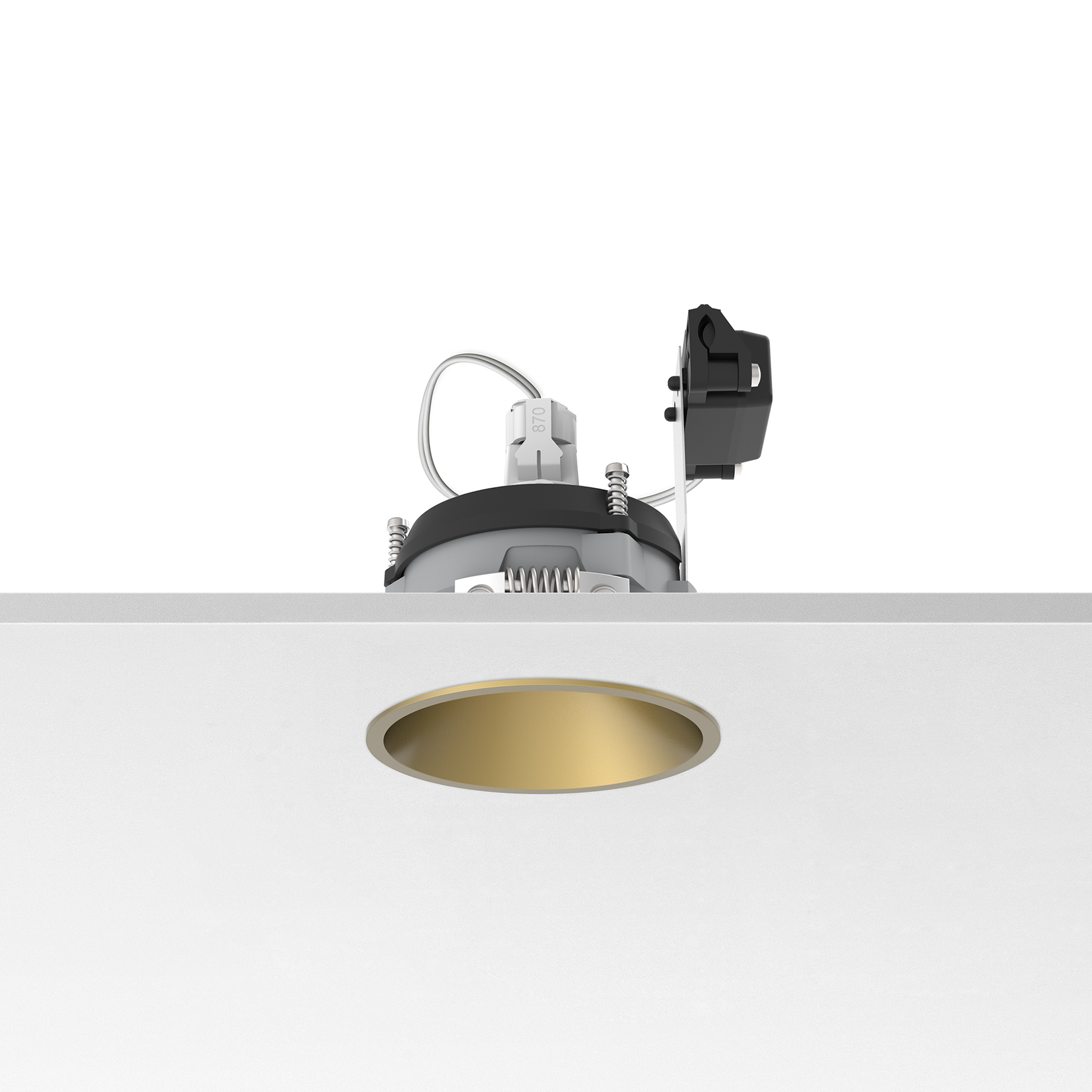 FLOS Architectural Easy Kap Ø80 Adjustable — Empotrable LED Retrofit (Anodizado Oro)