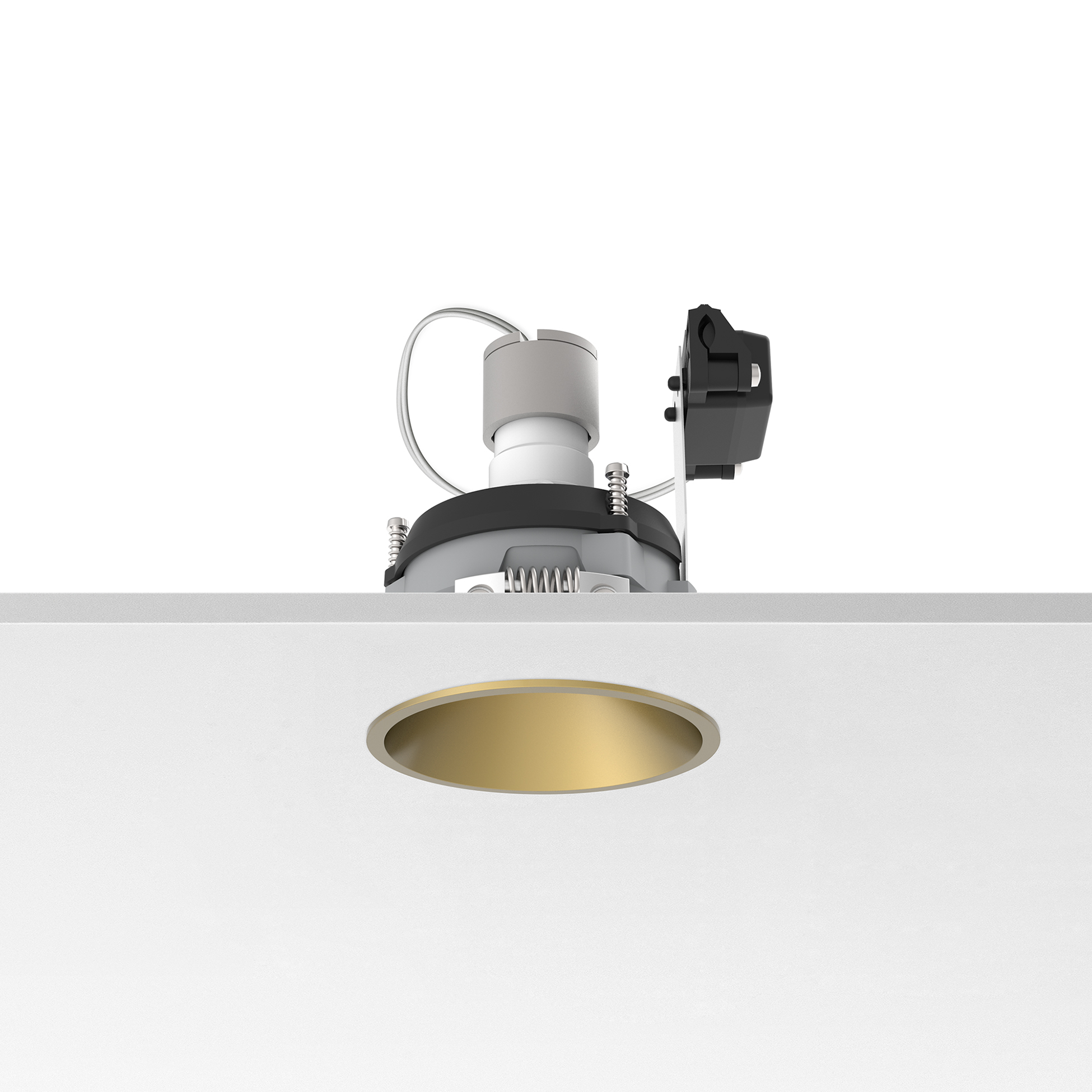 FLOS Architectural Easy Kap Ø80 Adjustable — Empotrable LED Retrofit (Anodizado Oro)