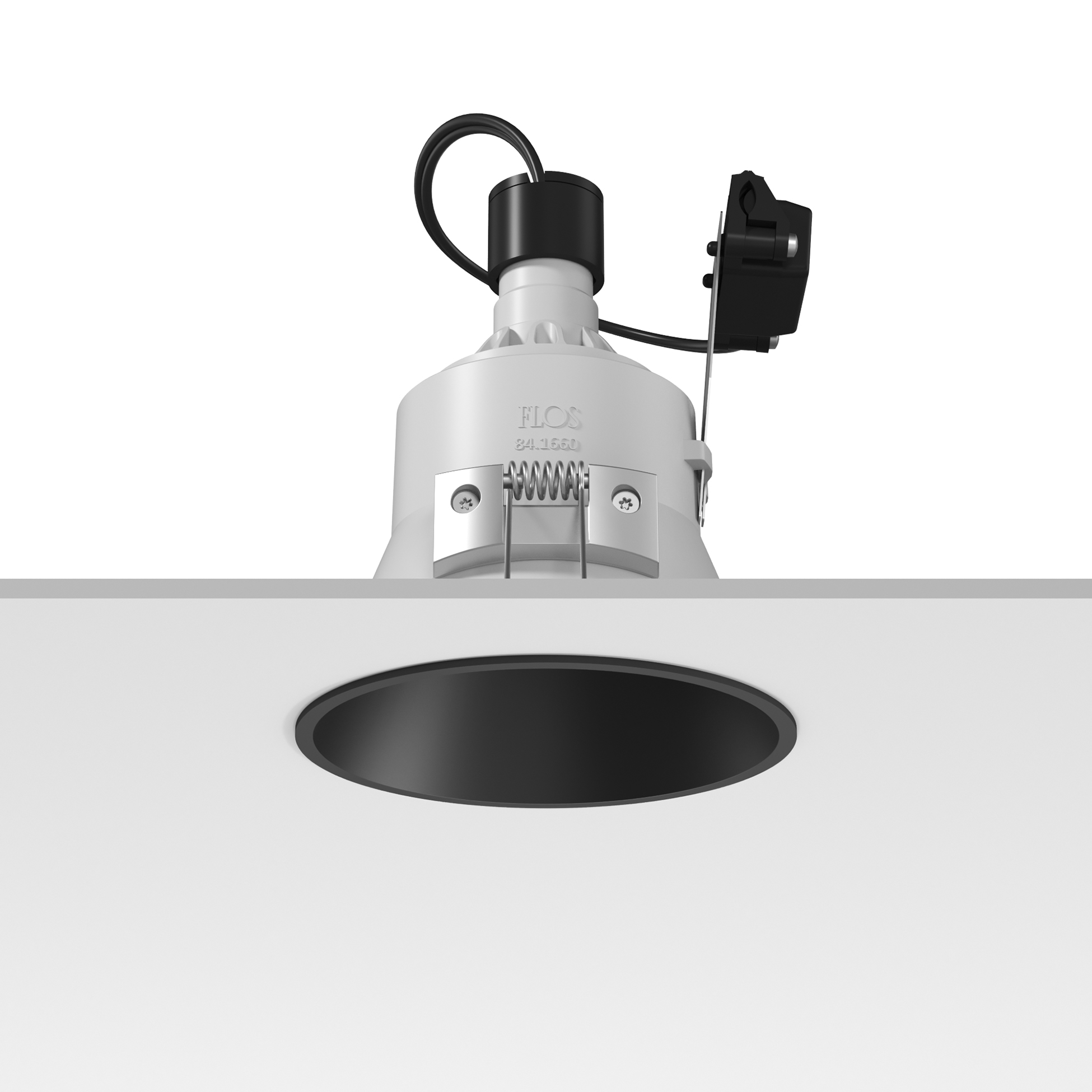 FLOS Architectural Easy Kap Ø105 Fixed EVO — Empotrable LED Ø105 155mm Negro