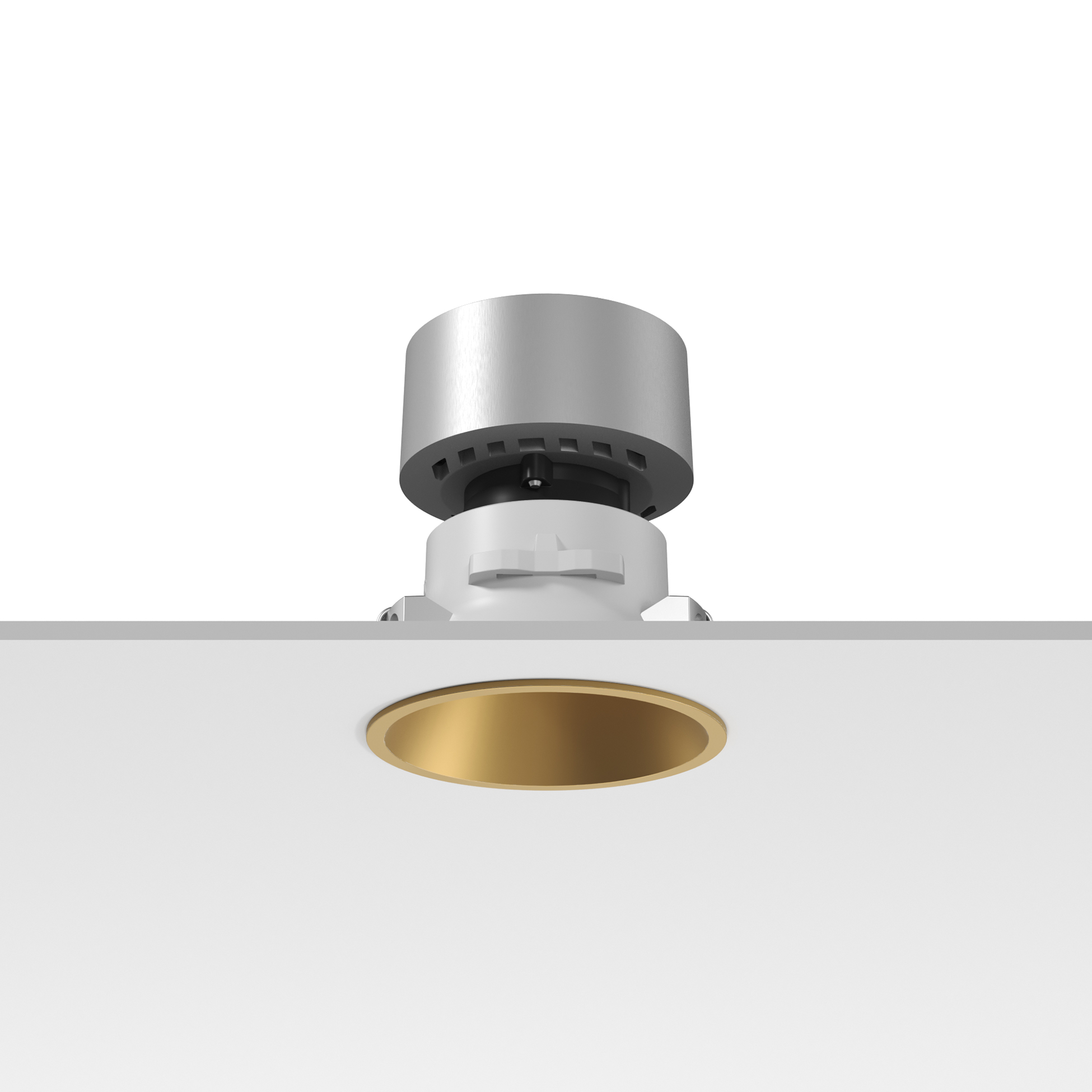 FLOS Architectural Easy Kap Ø80 Trim — Downlight LED 13W 26° 2700K (Oro Anodizado)