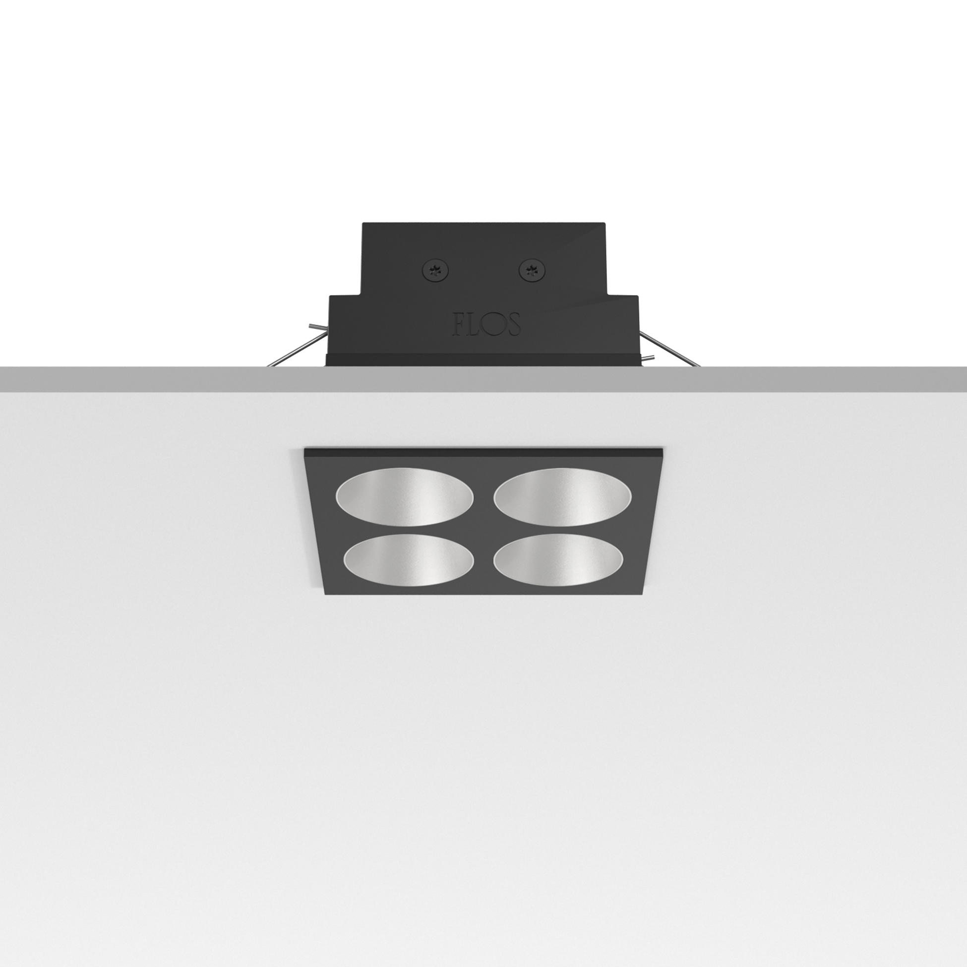 FLOS Architectural Light Shadow Fixed Trim 4 Spots .14 — LED 694lm 10° 2700K Mains