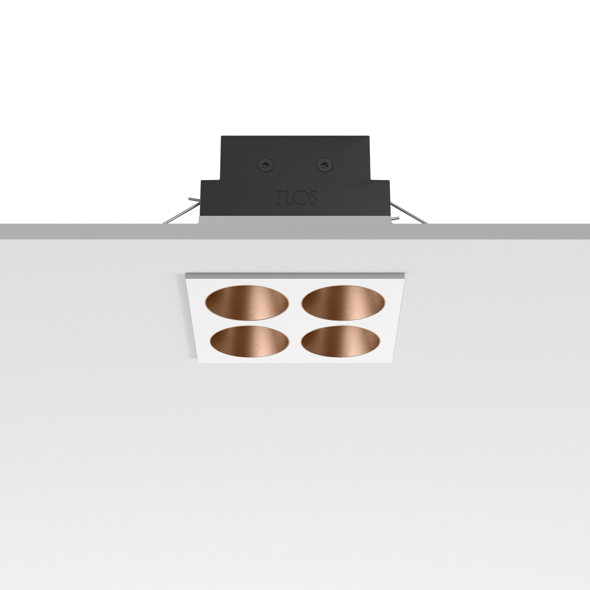 FLOS Architectural Light Shadow Fixed Trim 4 Spots V.40 — LED 633lm 38° 2700K Mains Dim