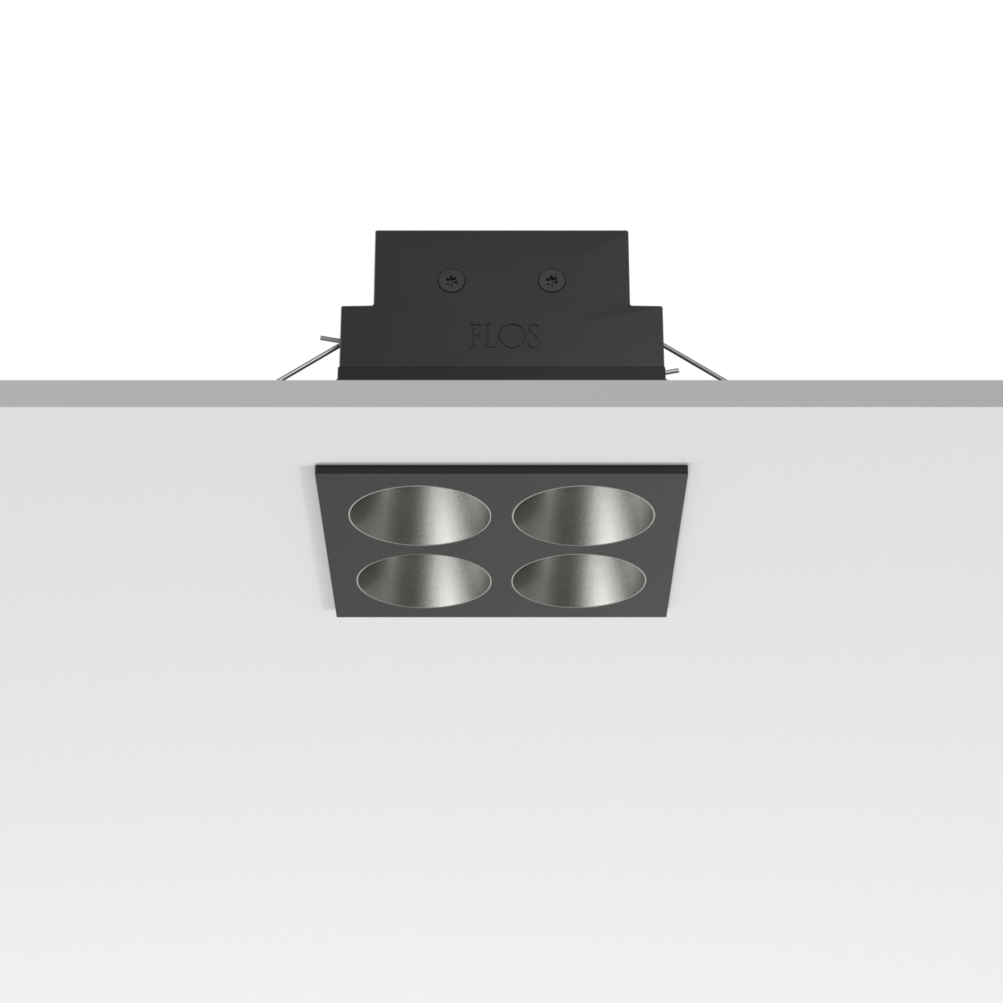 FLOS Architectural Light Shadow Fixed Trim 4 Spots V.14 — LED 630lm 40° 2700K Mains Dim