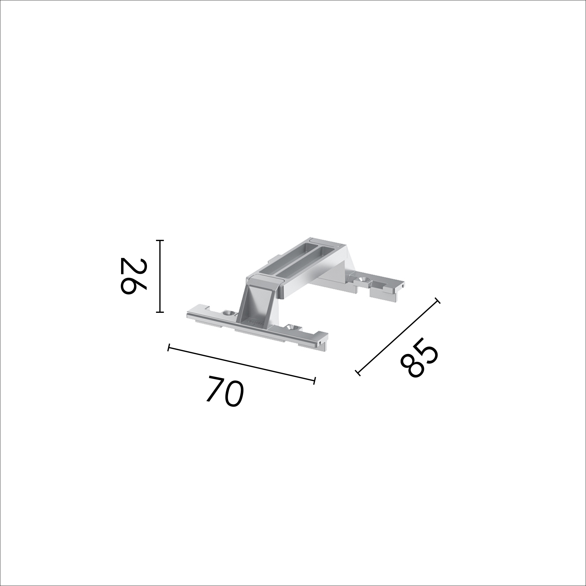 FLOS Architectural Accesorio Montaje No Trim — Marco para línea continua Raw