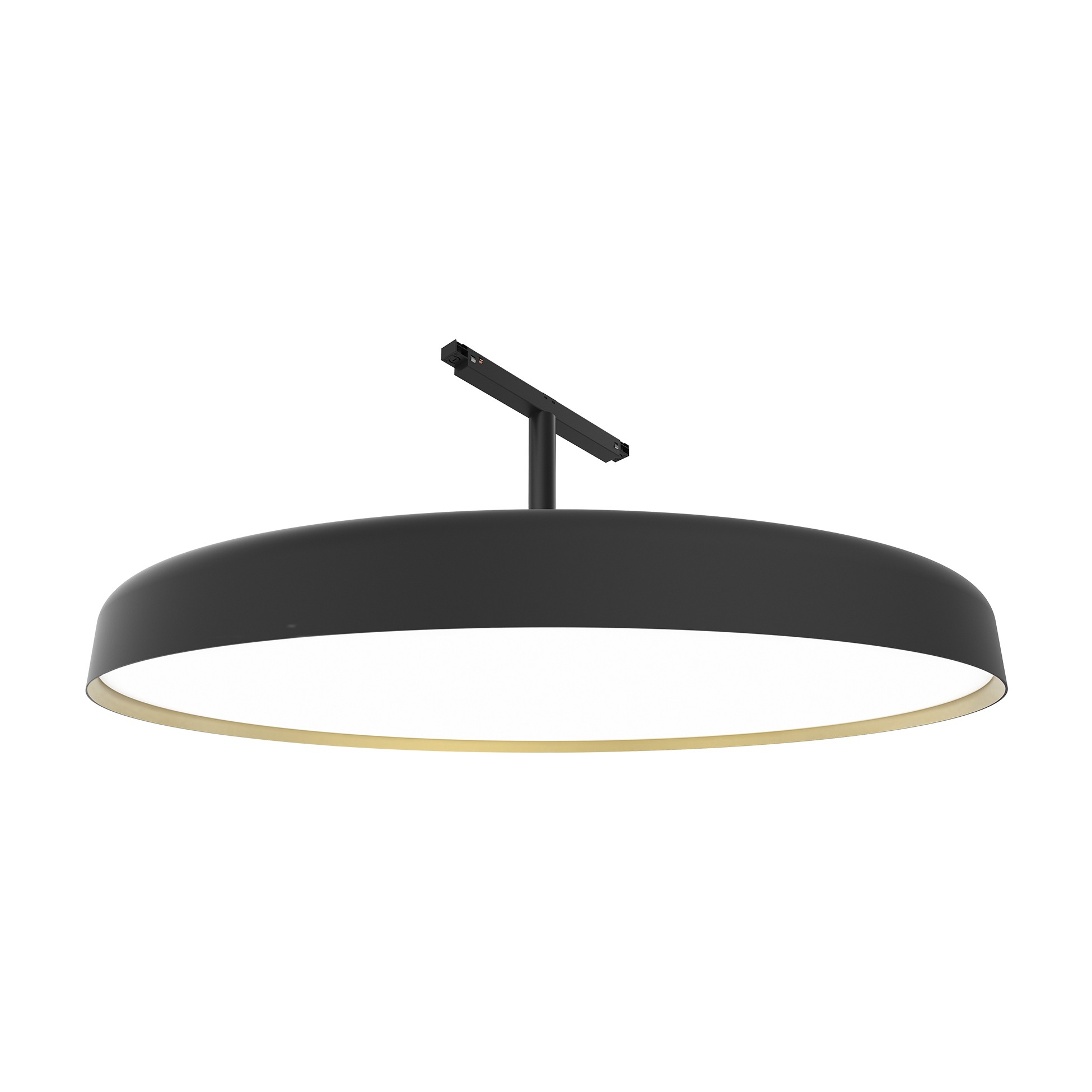 FLOS Architectural Infra-Structure Panel Ø600 — LED 24.5W 1647lm 3000K Rod 100mm (Negro/Oro)
