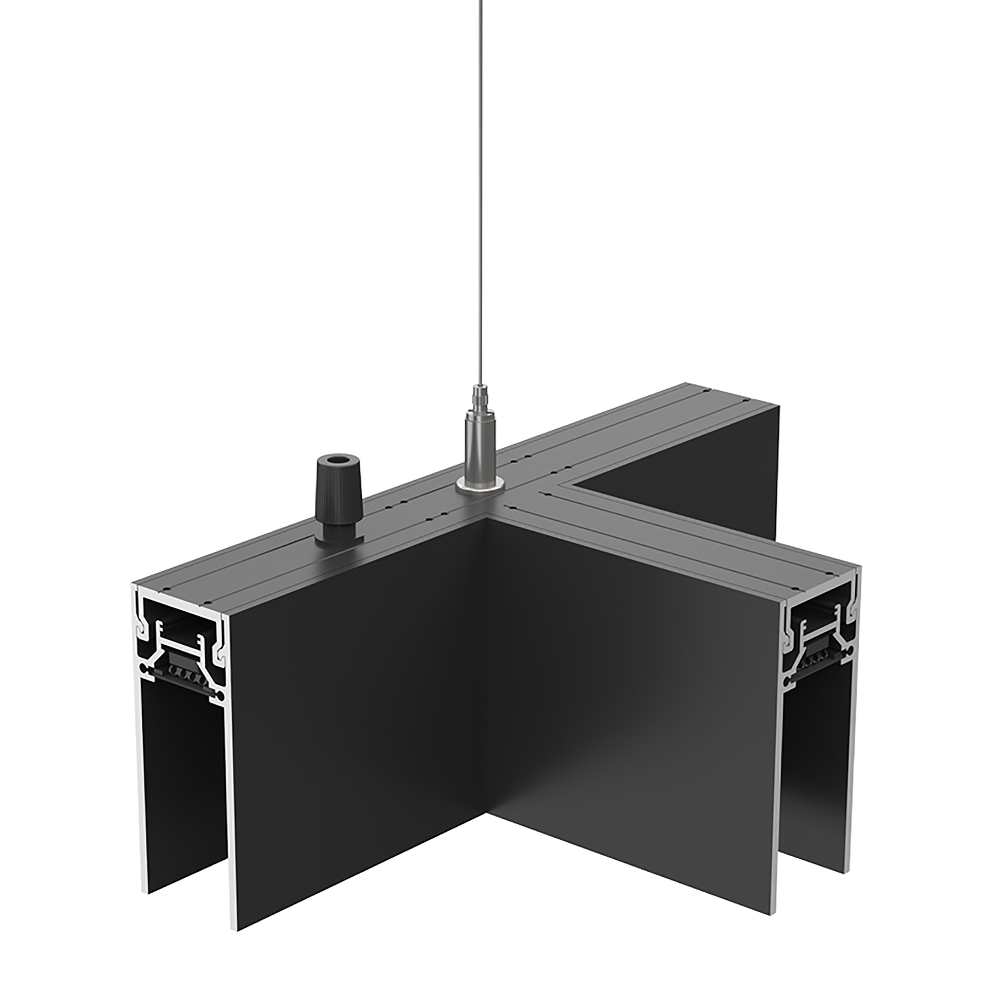 FLOS Architectural T-Joint Grid Down — Sistema de suspensión 24V Negro