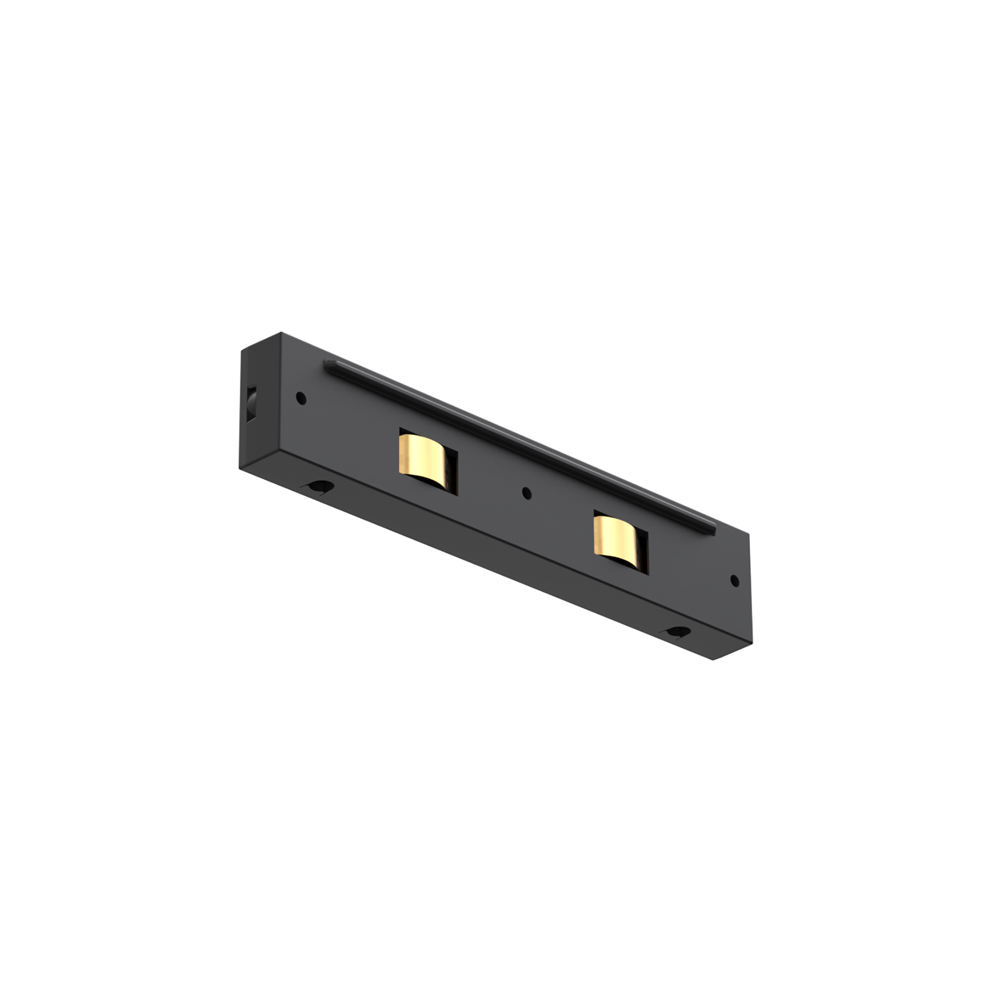 FLOS Architectural Conector Intermedio Micro Running Magnet — Conexión 24V (Negro)