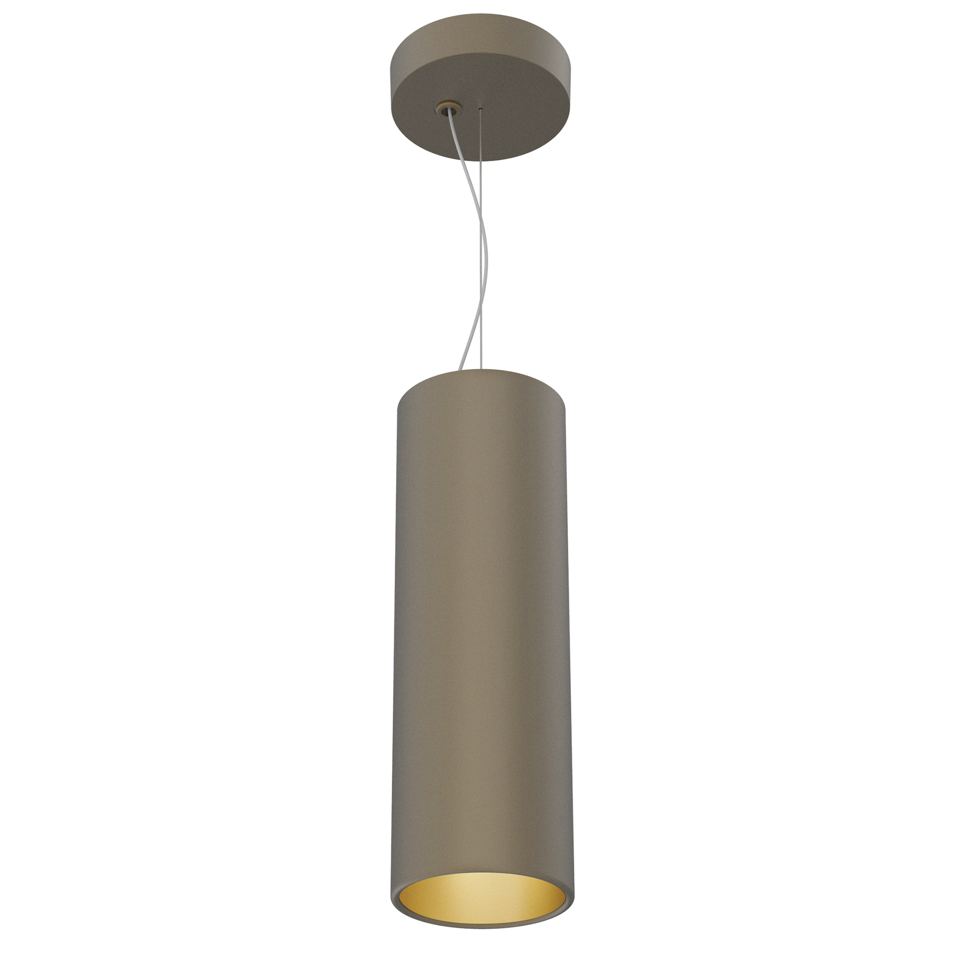 FLOS Architectural Kap Suspension Ø100 — Colgante LED 9W 29° 3000K (Marrón/Oro)