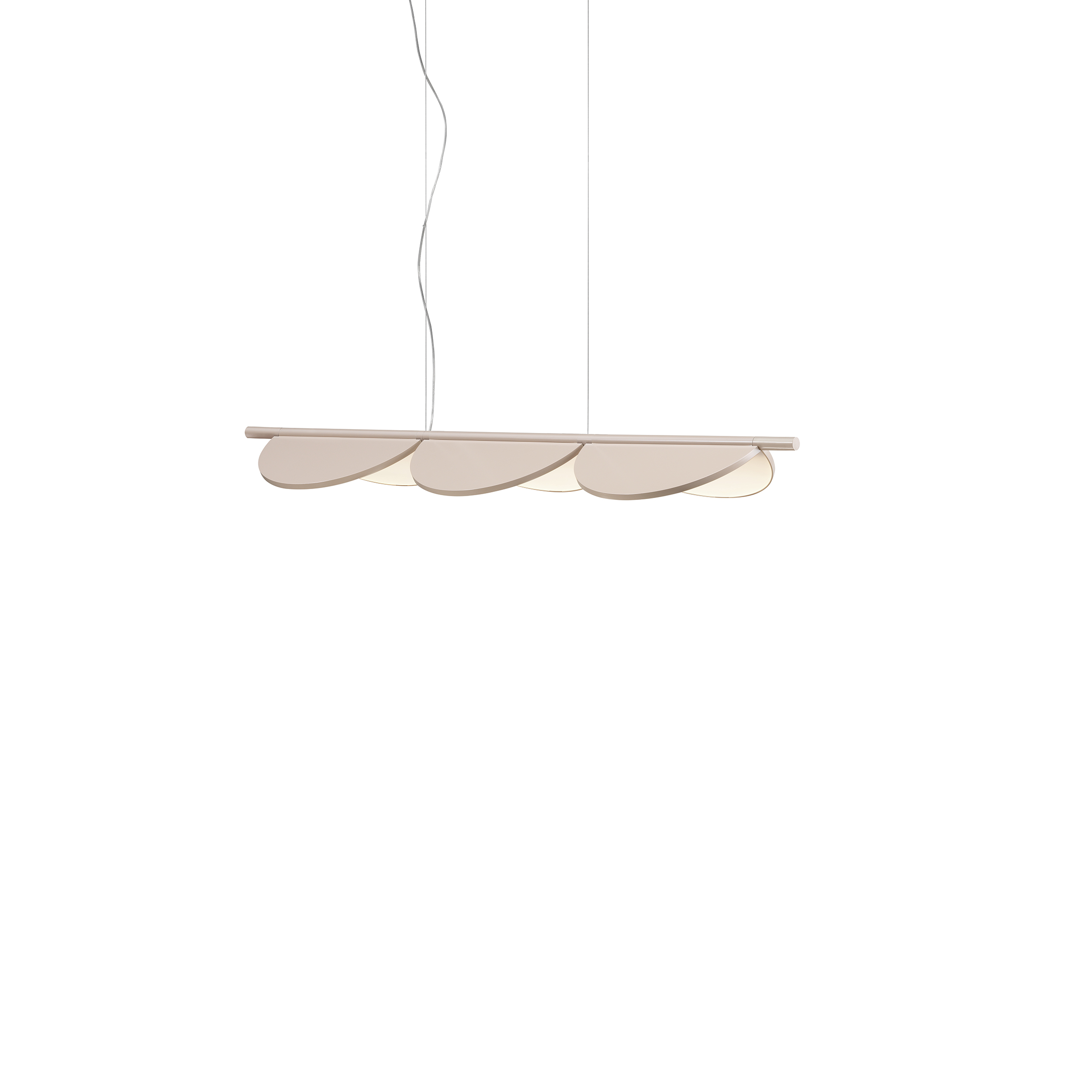Almendra Linear Suspension 4 Suspension lamp with diffused light