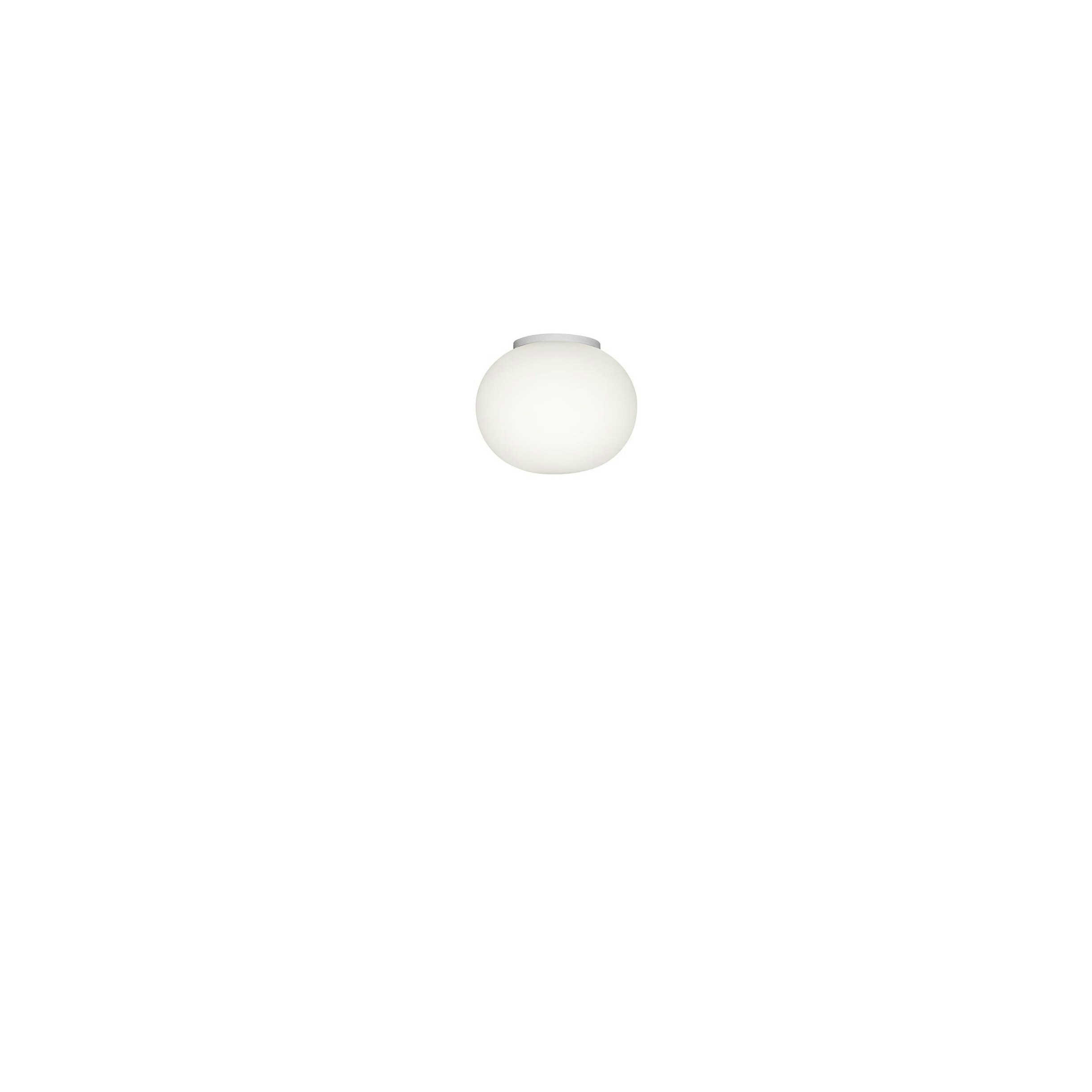 Wandleuchte, Flos Mini Glo Ball, Spiegel, weiß,IP40, Ø11,2cm, T8,5cm - FLOS  - Nedgis-Leuchten
